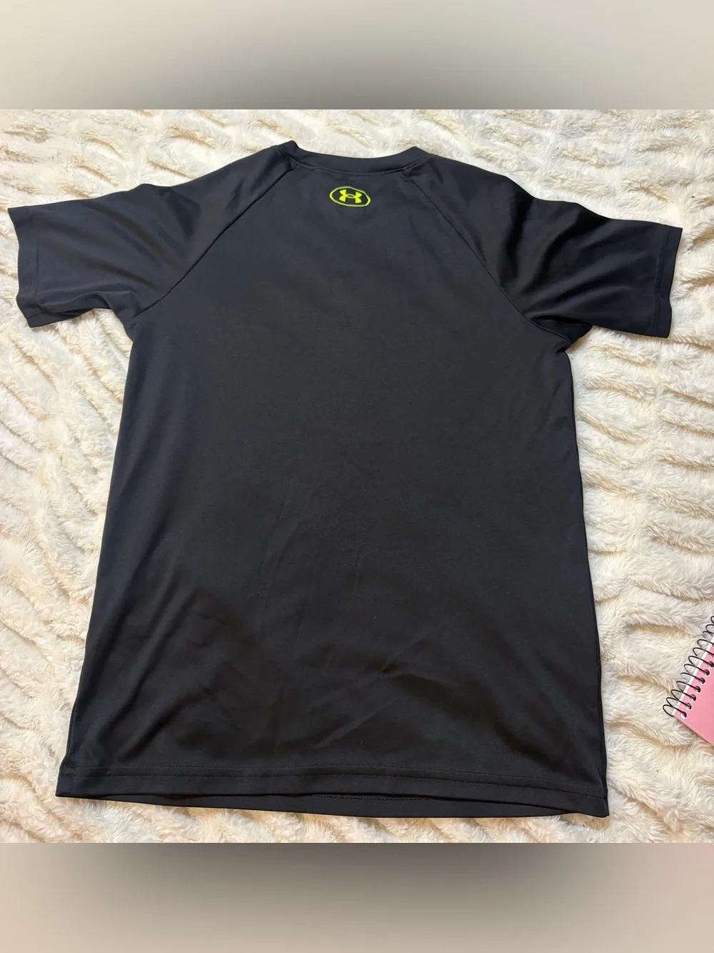 Under Armour Black Tee with Neon Yellow Logo
